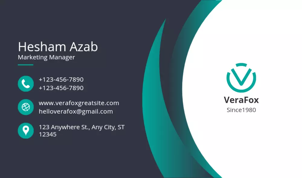 بطاقة عمل مميزه واحترافية Business Card