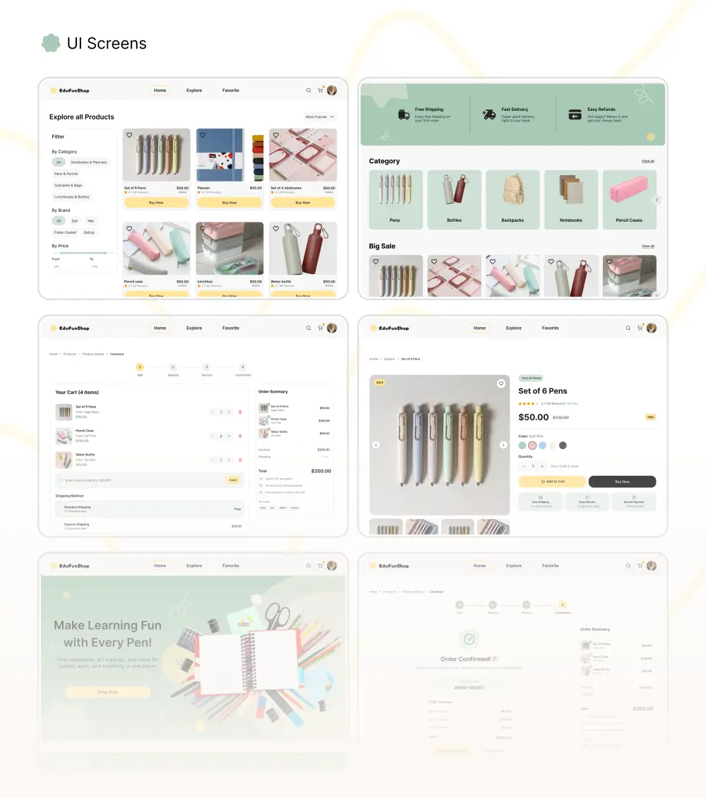 تصميم واجهات UI UX احترافية للمتاجر الإلكترونية