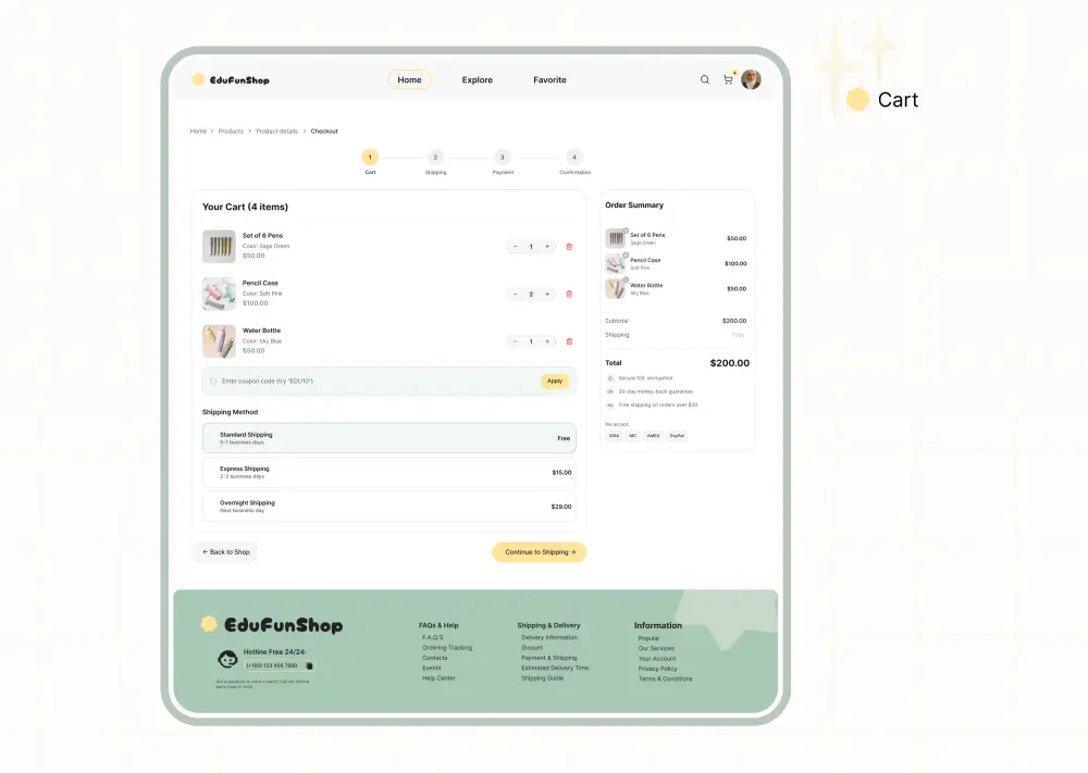 تصميم واجهات UI UX احترافية للمتاجر الإلكترونية