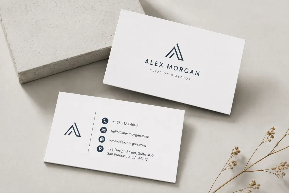 تصميم كرت شخصي(بطاقة اعمال) جاهزة للطباعة- Business card design