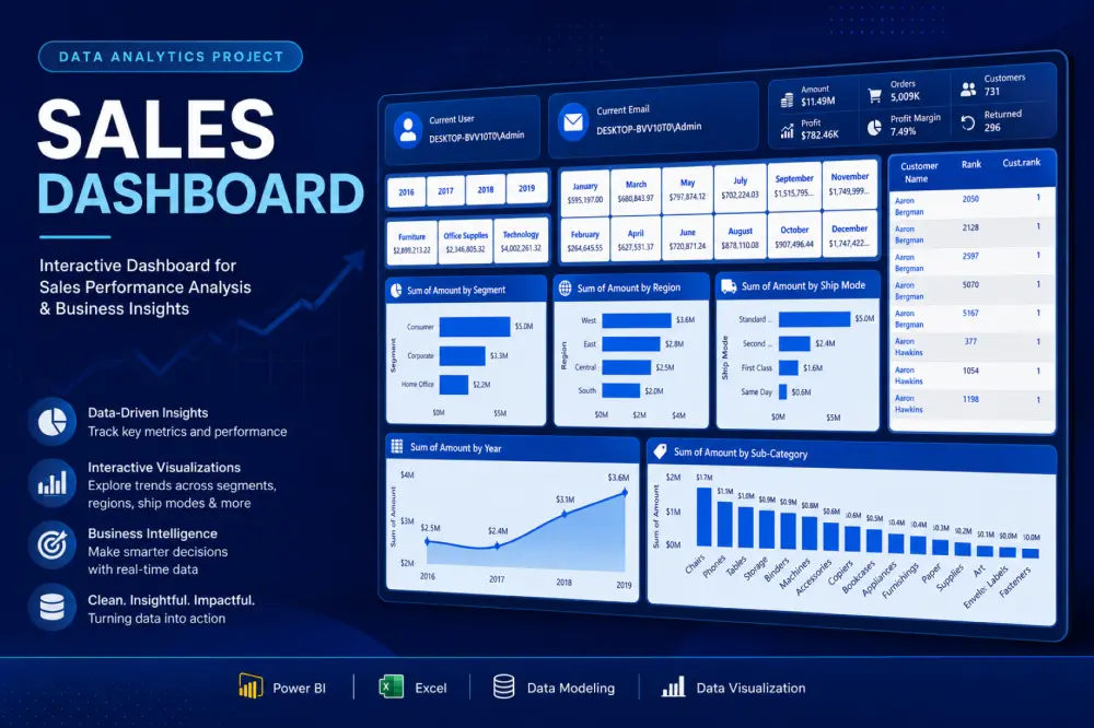 تصميم لوحة تحكم إكسيل تفاعلية Excel Dashboard لبياناتك