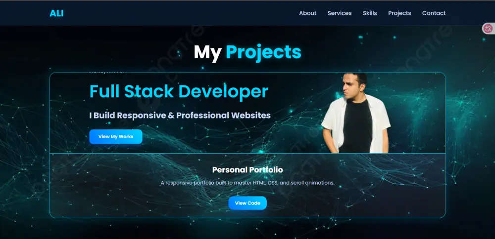 تصميم وبناء موقع تعريفي (Portfolio) احترافي