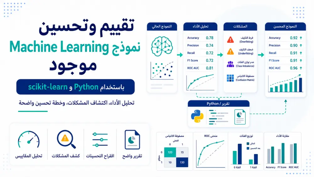 سأقيم نموذج Machine Learning وأوضح طرق تحسينه