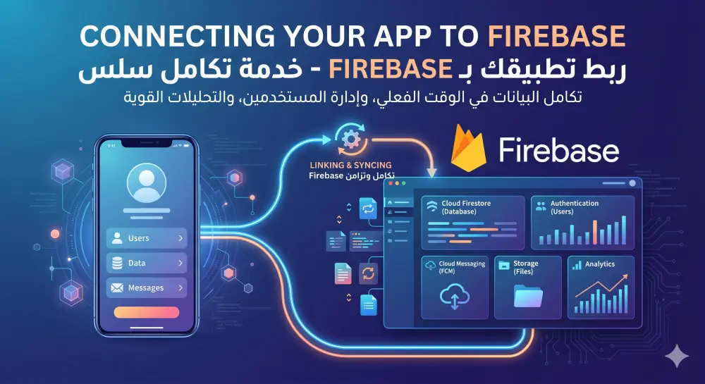 ربط تطبيقات Flutter بخدمات Firebase وإنشاء أنظمة تسجيل الدخول