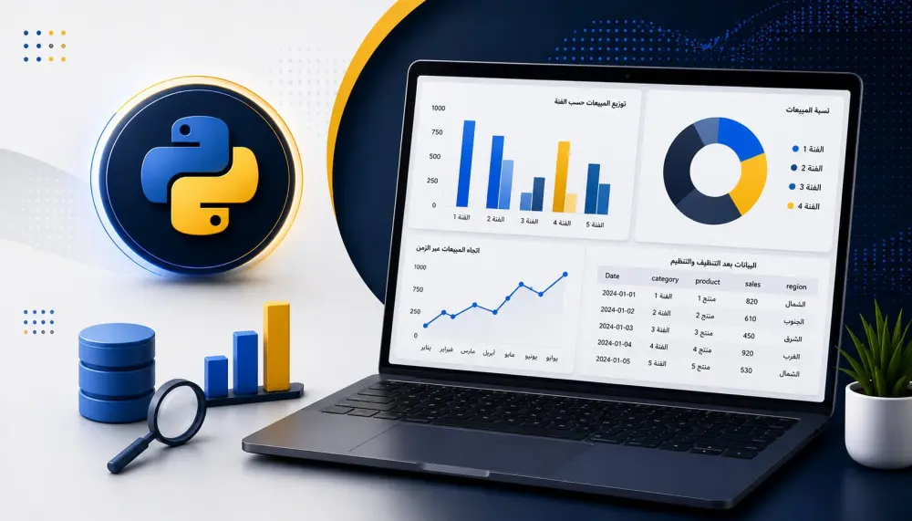 تحليل البيانات وتنظيفها باستخدام Python مع تصميم Visualizations احترافية