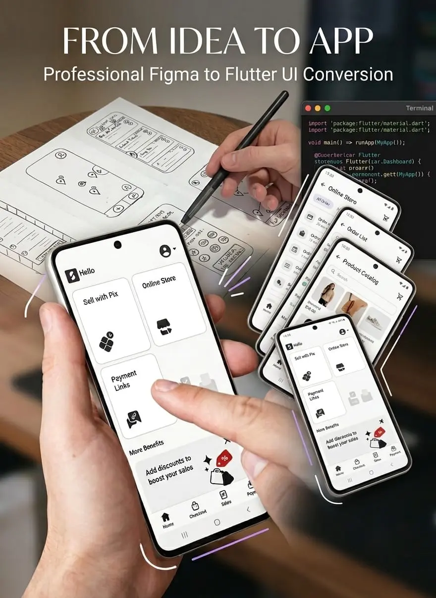 تحويل تصاميم Figma و Adobe XD إلى تطبيقات فلاتر | UI to Flutter.