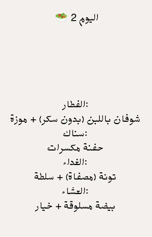 برنامج تخسيس 7 أيام كامل