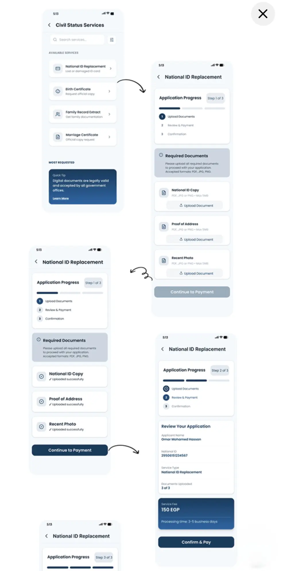تصميم UI/UX متكامل للتطبيقات مع Prototype تفاعلي بـ Figma