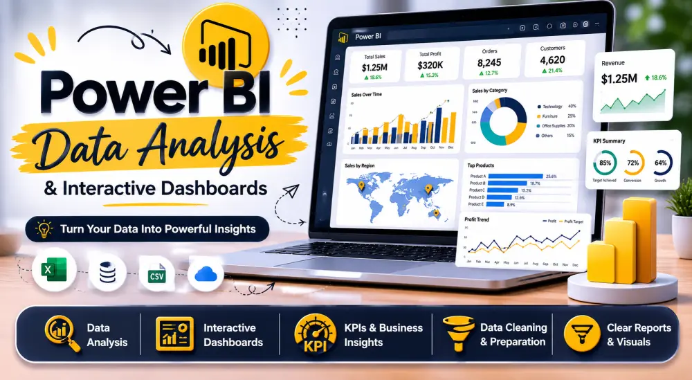 تحليل البيانات وإنشاء داشبورد تفاعلية باستخدام Power BI