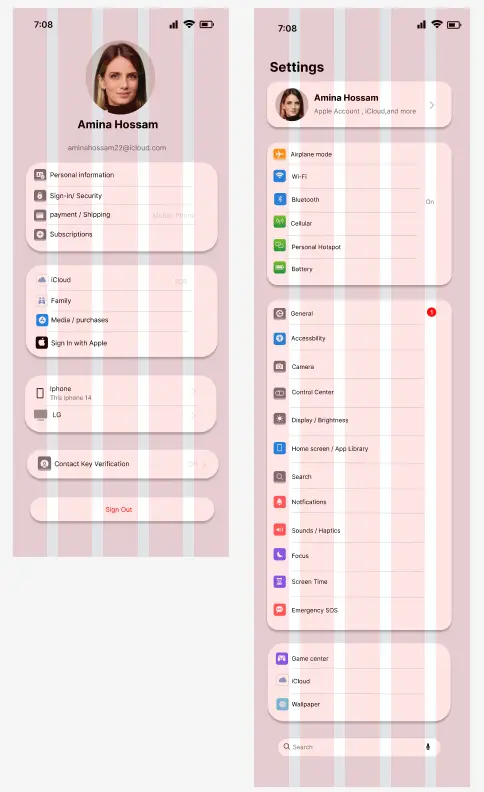ساصمم واجهات UI/UX احترافيه للمواقع و التطبيقات