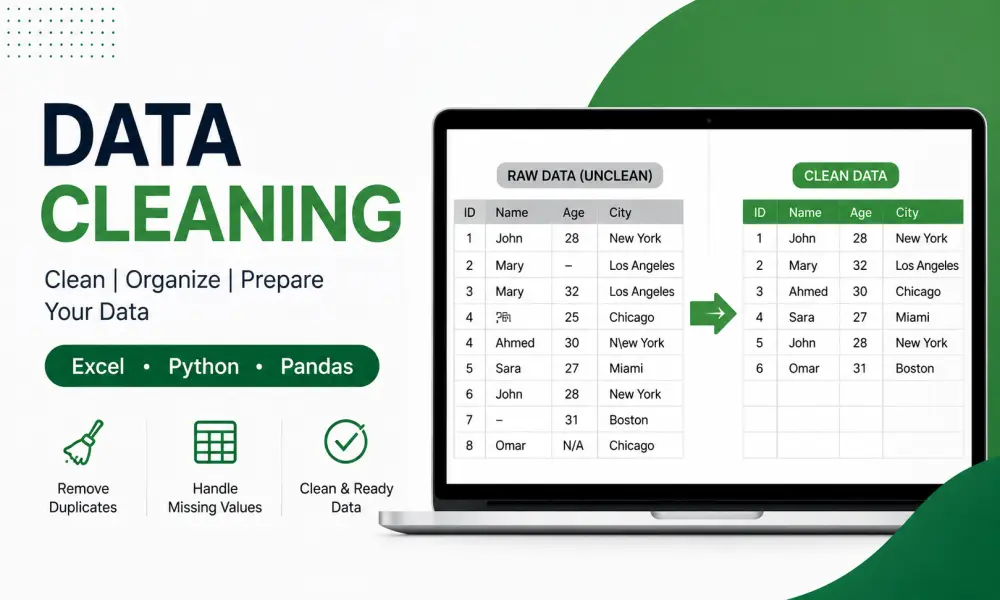 Data Cleaning باستخدام Excel أو Python