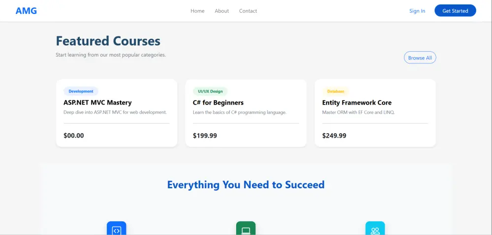 برمجة موقع إلكتروني متكامل (Backend & Database) باستخدام تقنيات .NET