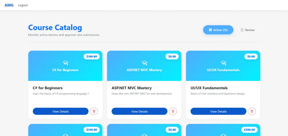 برمجة موقع إلكتروني متكامل (Backend & Database) باستخدام تقنيات .NET