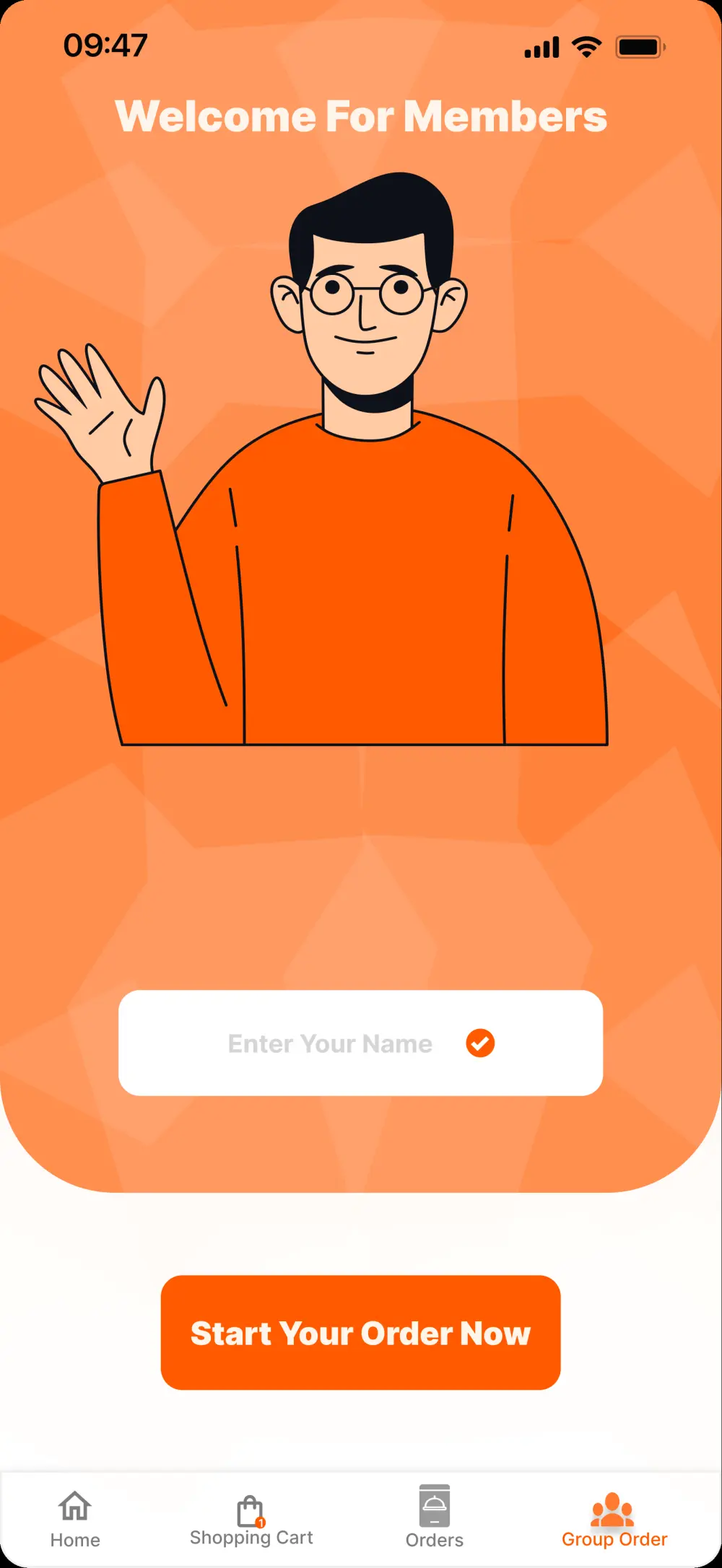تصميم واجهات تطبيق "جروب أوردر" (Group Order) احترافي بـ Figma