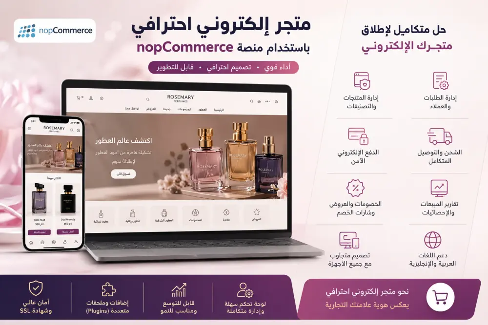 إنشاء متجر إلكتروني احترافي باستخدام nopCommerce