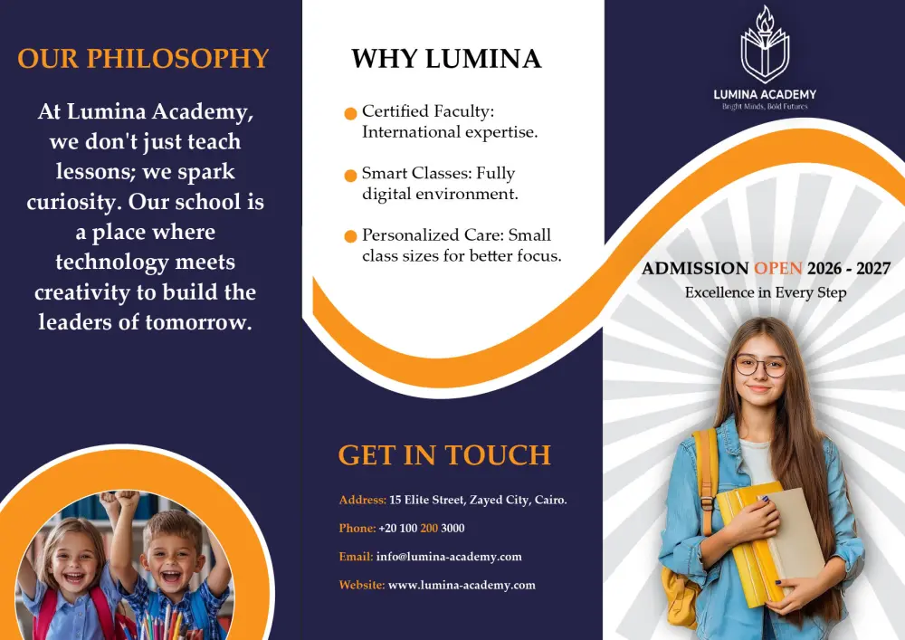 تصميم بروشور احترافي (Brochure) ثنائي أو ثلاثي الطي بهوية عصرية وجذابة