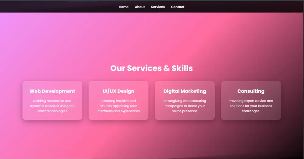 بناء واجهة موقع إلكتروني متجاوبة (Responsive) وجذابة باستخدام HTML5 و CSS3.