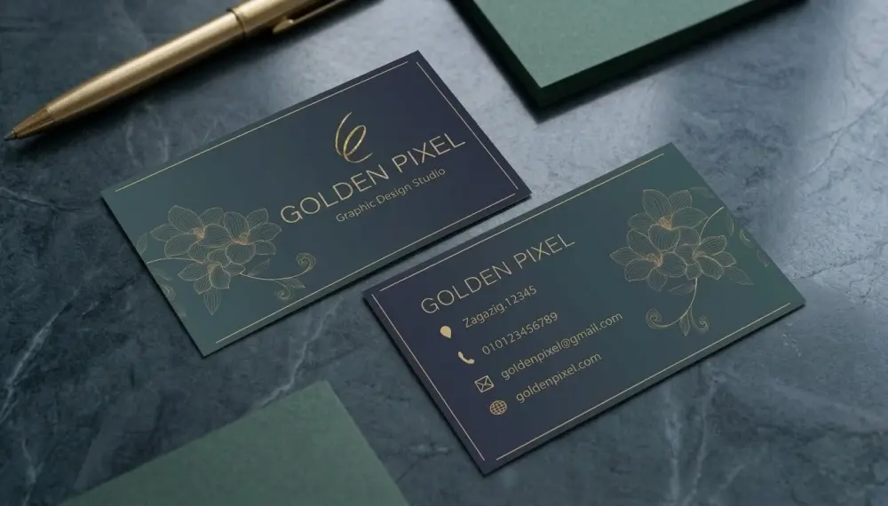 تصميم كرت شخصي (Business Card) احترافي ومبتكر لهويتك التجارية.