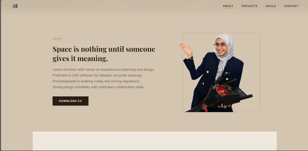 تصميم وتطوير موقع بورتفوليو احترافي بـ HTML و CSS و JavaScript