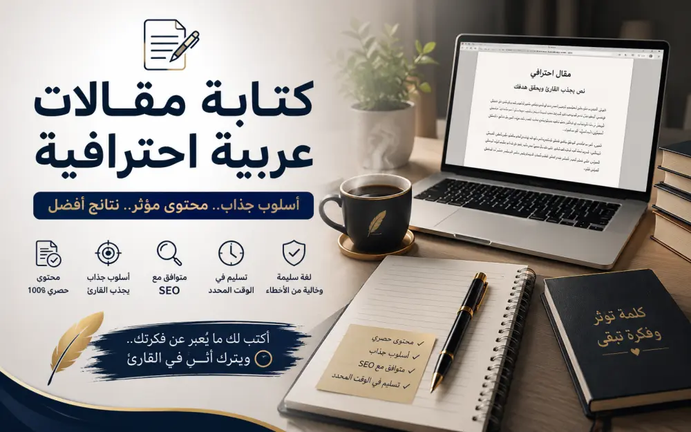 كتابة مقالات عربية احترافية بأسلوب جذاب ومتوافق مع SEO