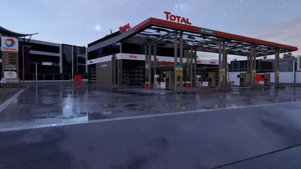 تصميمات 3D  محطات وقود .محطات بنزين