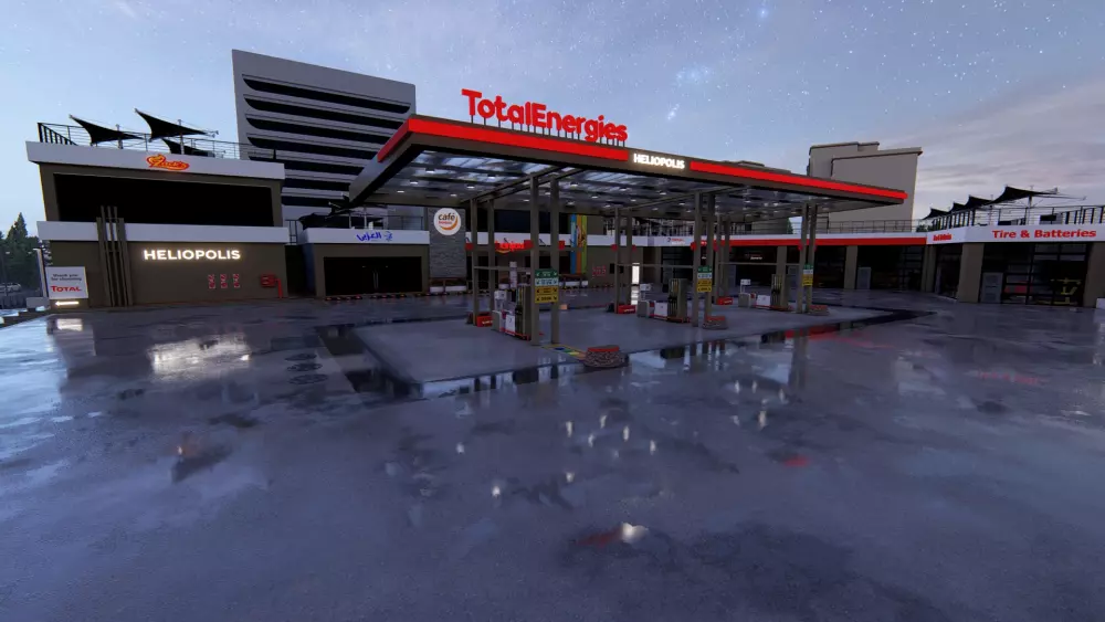 تصميمات 3D  محطات وقود .محطات بنزين