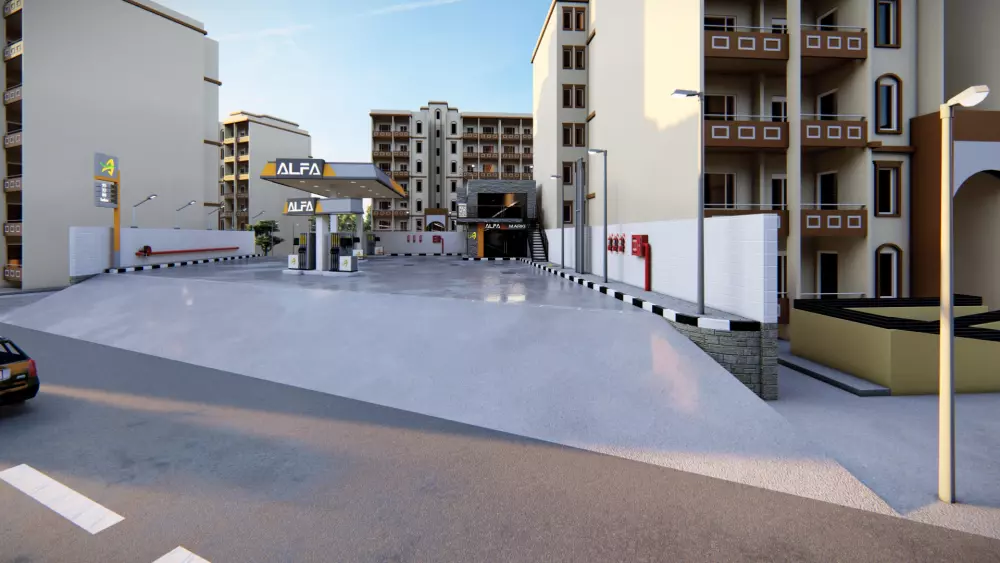 تصميمات 3D  محطات وقود .محطات بنزين