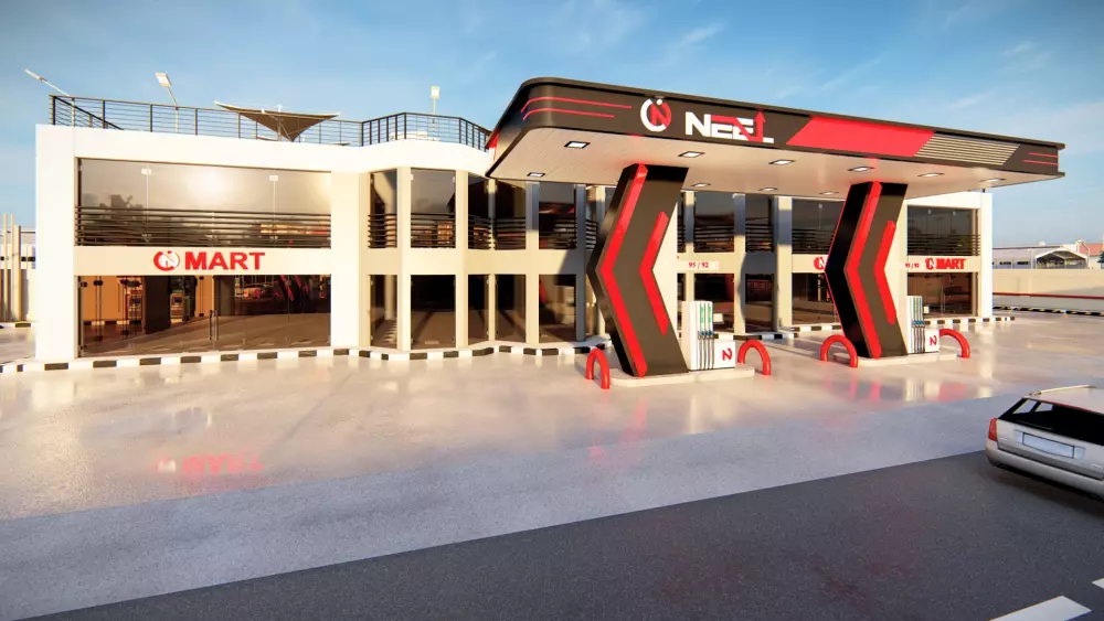 تصميمات 3D  محطات وقود .محطات بنزين