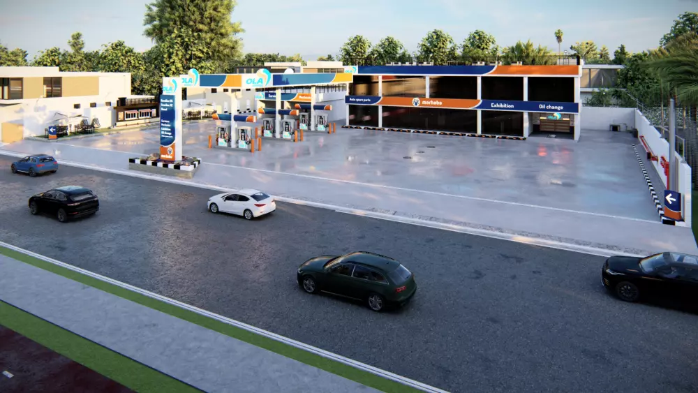 تصميمات 3D  محطات وقود .محطات بنزين