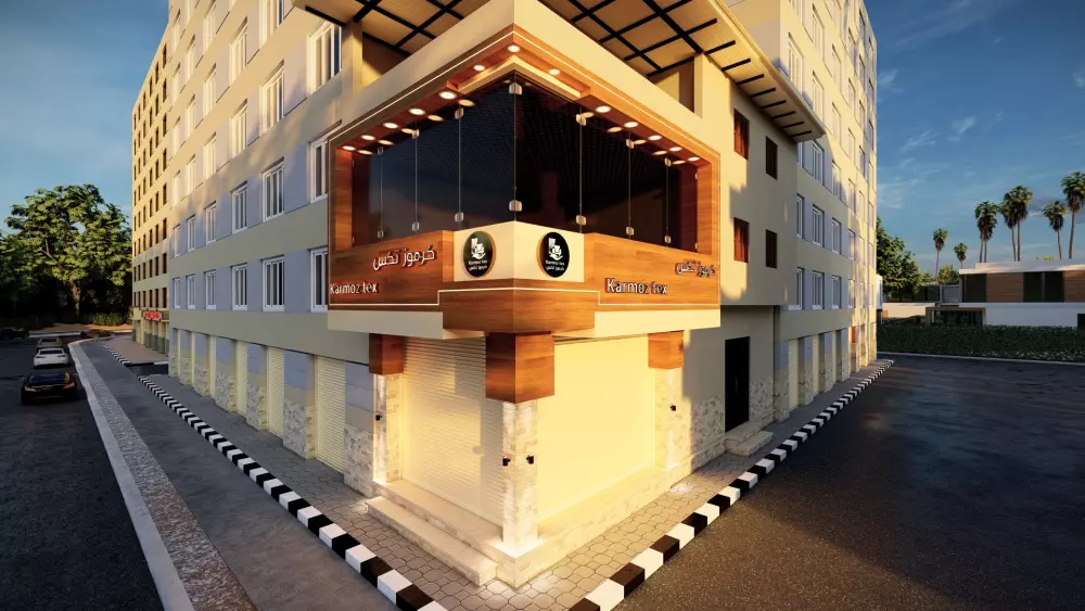 تصميمات 3D  واجهات كلادينج .محلات