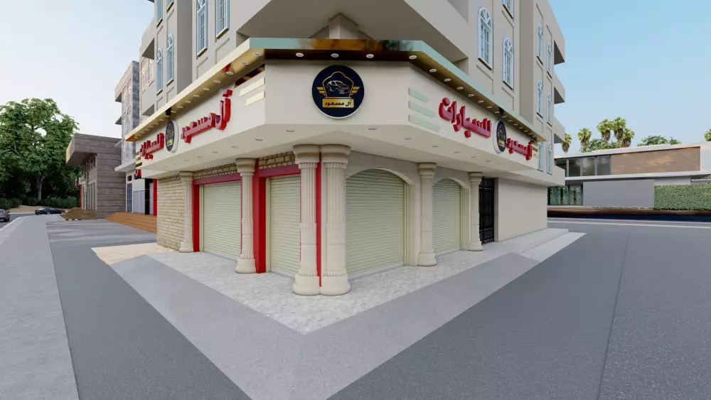 تصميمات 3D  واجهات كلادينج .محلات