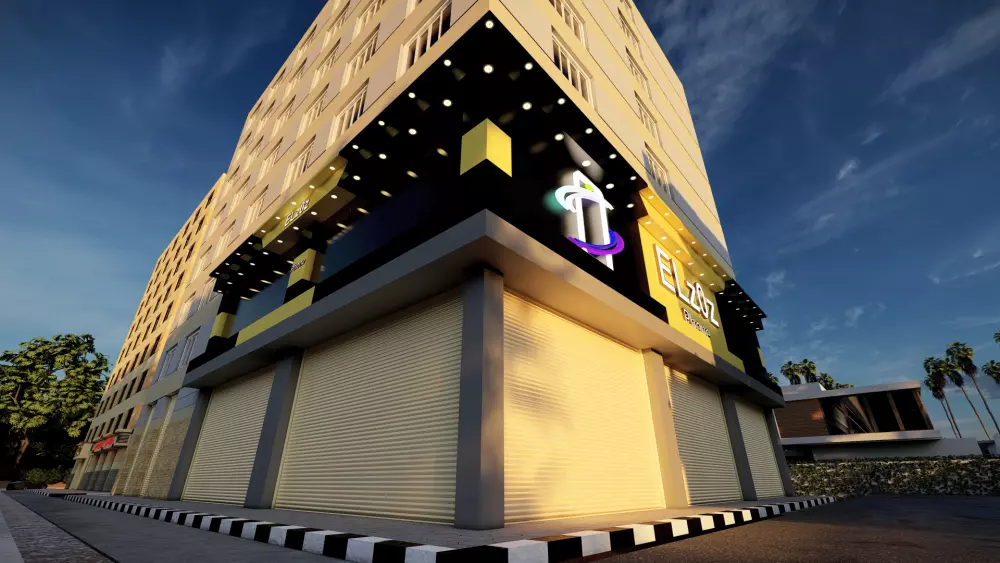 تصميمات 3D  واجهات كلادينج .محلات