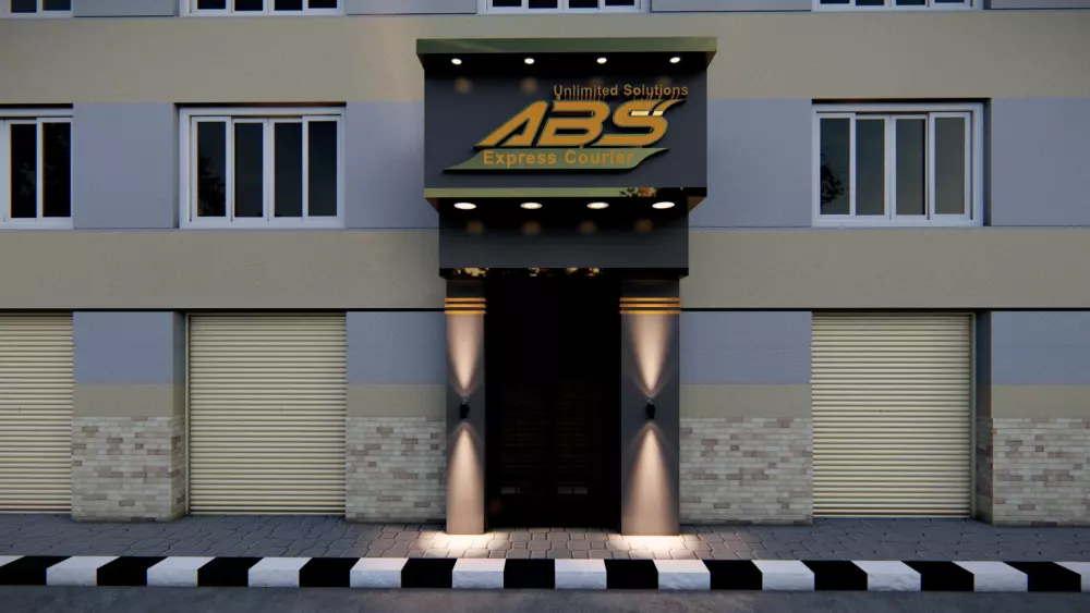 تصميمات 3D  واجهات كلادينج .محلات