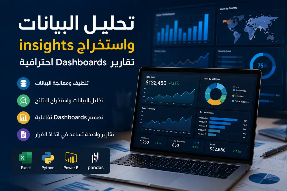 تحليل البيانات وإنشاء Dashboard احترافي باستخدام Excel وPower BI