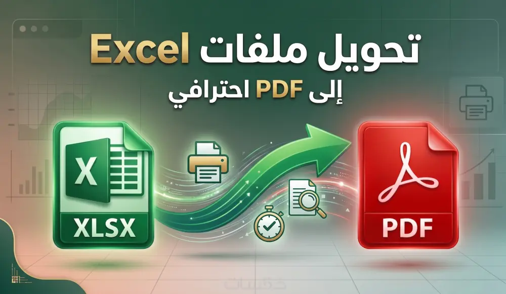 تحويل ملفات الإكسيل Excel إلى PDF احترافي ومنسق للطباعة