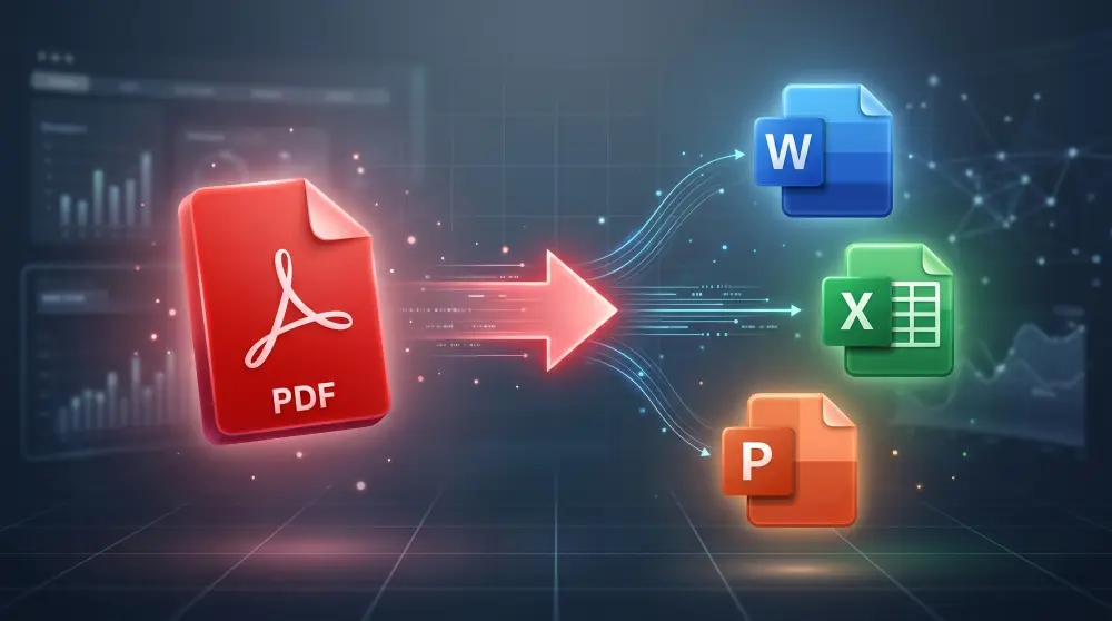 تحويل ملفات PDF إلى Word، Excel، و PowerPoint بدقة واحترافية