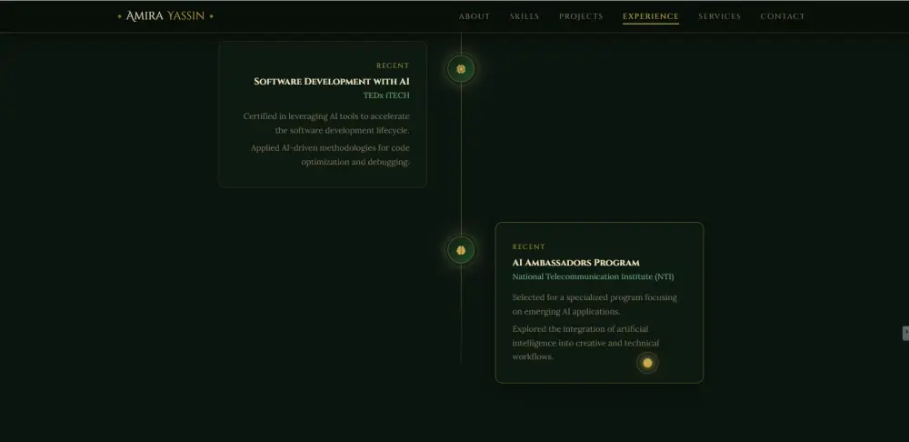 تصميم Portfolio للمطورين والطلاب والمستقلين.