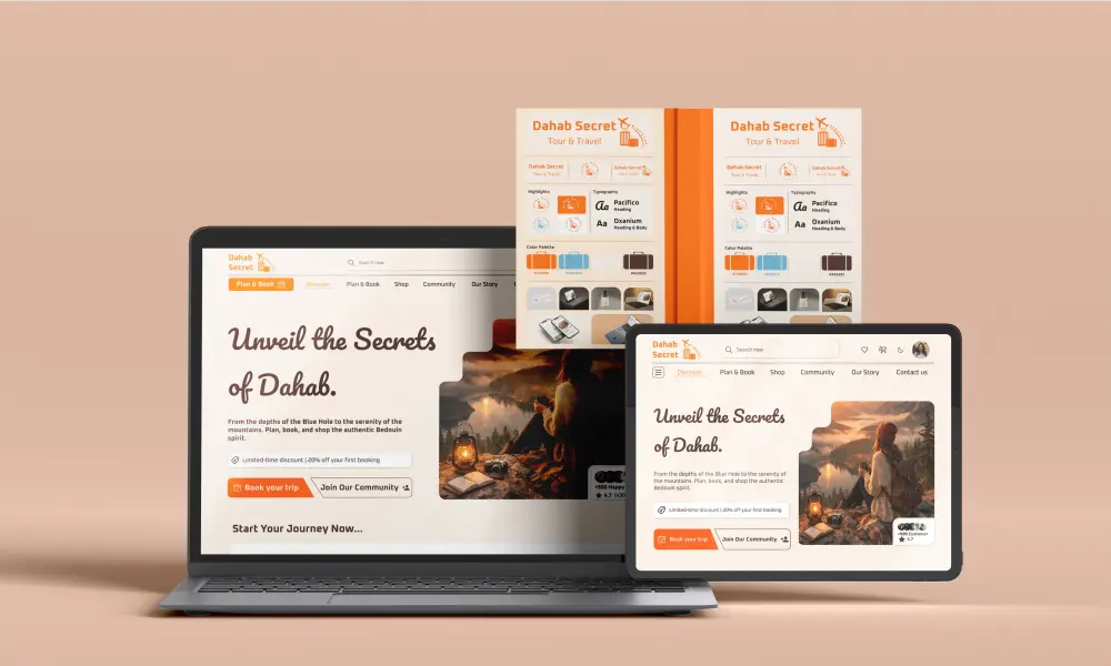 تصميم واجهات مستخدم UI/UX احترافية لتطبيقات ومواقع السياحة والسفر