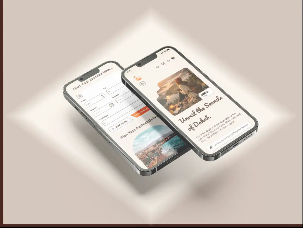 تصميم واجهات مستخدم UI/UX احترافية لتطبيقات ومواقع السياحة والسفر