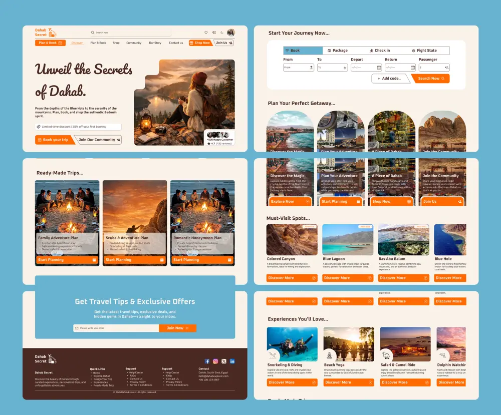 تصميم واجهات مستخدم UI/UX احترافية لتطبيقات ومواقع السياحة والسفر