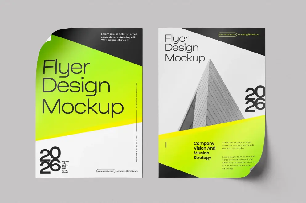 تصميم فلاير (Flyer) إعلاني مبتكر يبرز عرضك ويجذب عملائك من النظرة الأولى.