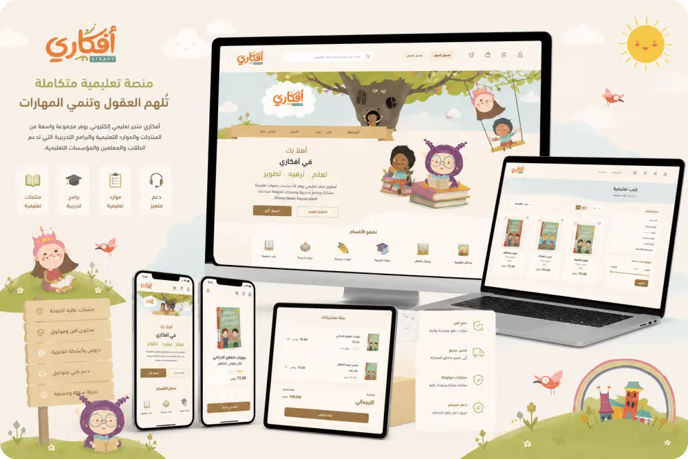 تصميم صفحة هبوط Resposive متوافقة مع معايير UI/UX