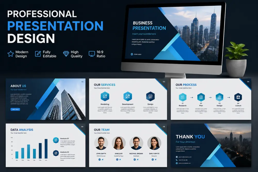 make a professional presentation