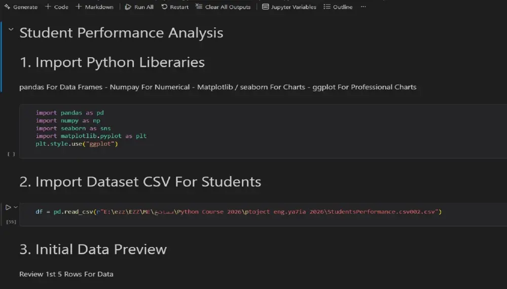 تحليل بيانات برمجى باستخدام لغة بايثون Python