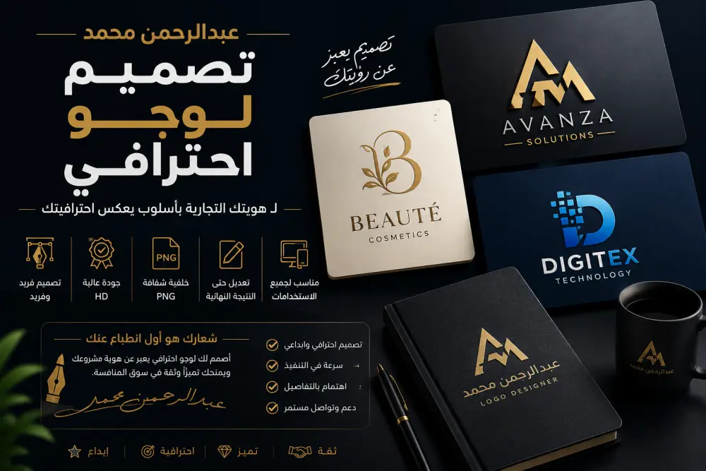 تصميم لوجو احترافي يعبر عن هويتك التجارية