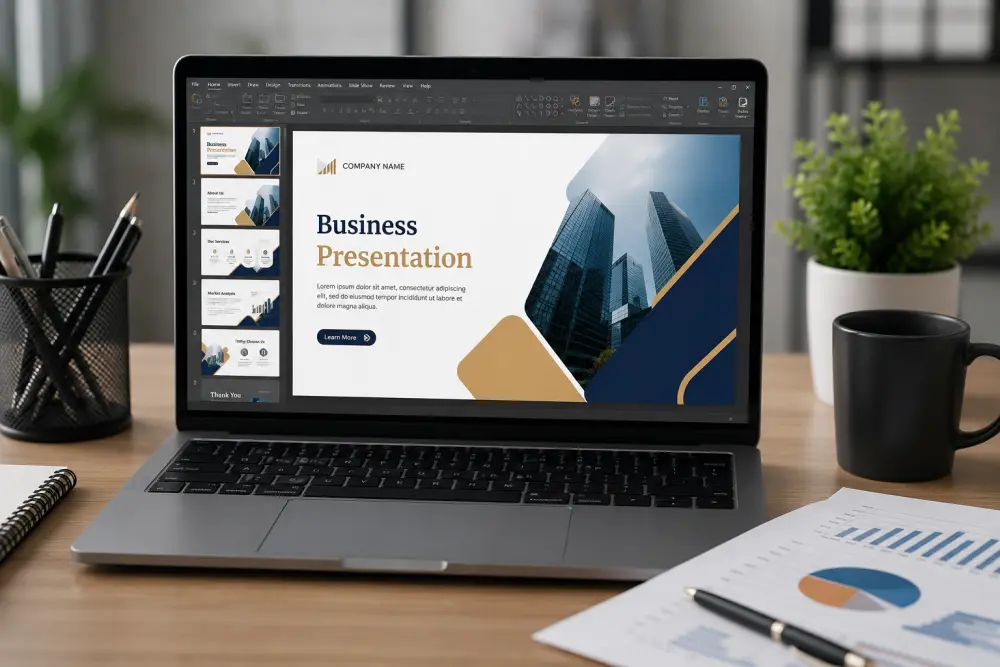 تصميم عرض تقديمي احترافي Business Presentation
