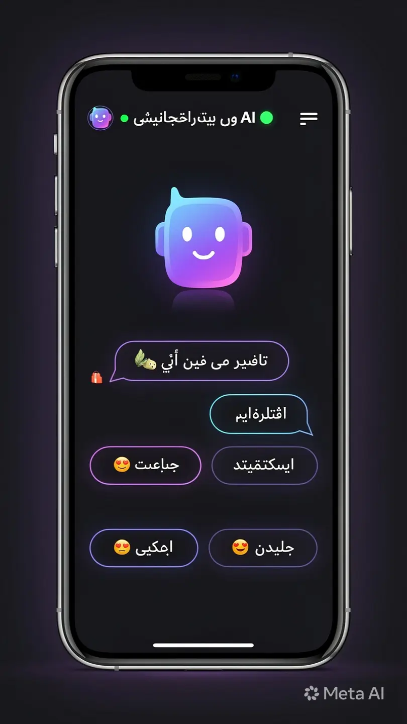 قالب بوت ذكي AI احترافي - واجهة موبايل HTML جاهزة للبيع + ردود تلقائية