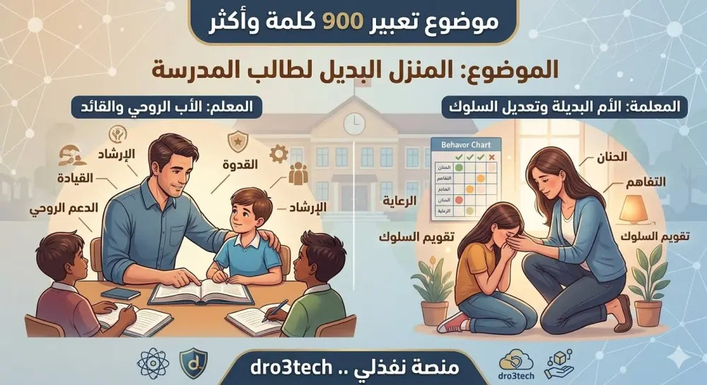 "خدمة كتابة موضوعات تعبير إبداعية ومنهجية (من الابتدائي للثانوية) - حصري، خالي من الأخطاء، ومنظم."