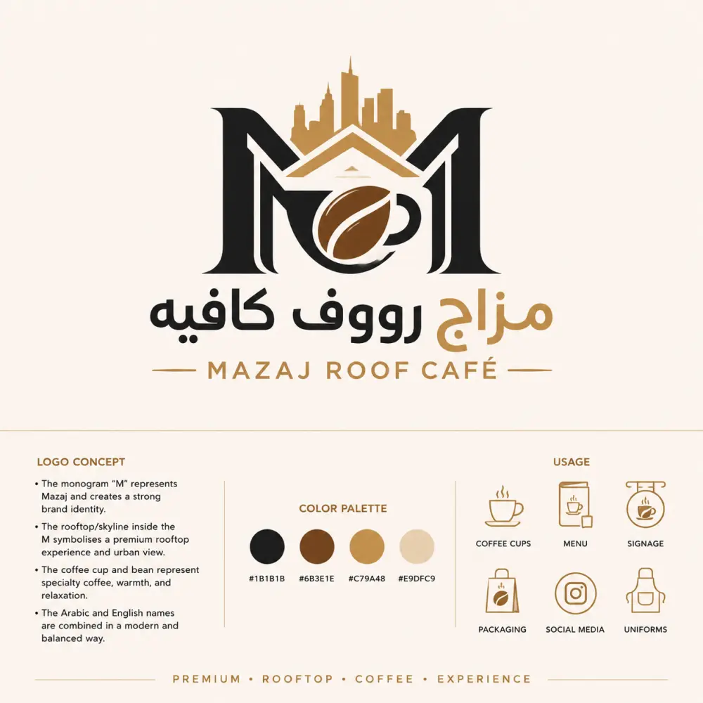 **تصميم شعار احترافي وحصري يعكس هوية علامتك التجارية، مع تقديم 3 مقترحات مبدئية، وتنفيذ التعديلات حتى الاعتماد، وتسليم الملفات بصيغ PNG وJPG وPDF وSVG، بالإضافة إلى هدية مجانية: Logo Reveal احترافي للشعار.**