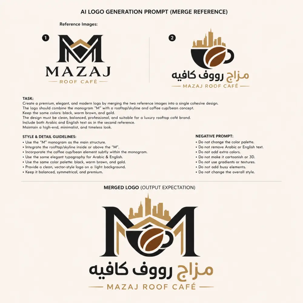 **تصميم شعار احترافي وحصري يعكس هوية علامتك التجارية، مع تقديم 3 مقترحات مبدئية، وتنفيذ التعديلات حتى الاعتماد، وتسليم الملفات بصيغ PNG وJPG وPDF وSVG، بالإضافة إلى هدية مجانية: Logo Reveal احترافي للشعار.**